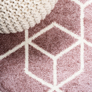 Tumbling Blocks Modern Geometric Area Rug 2